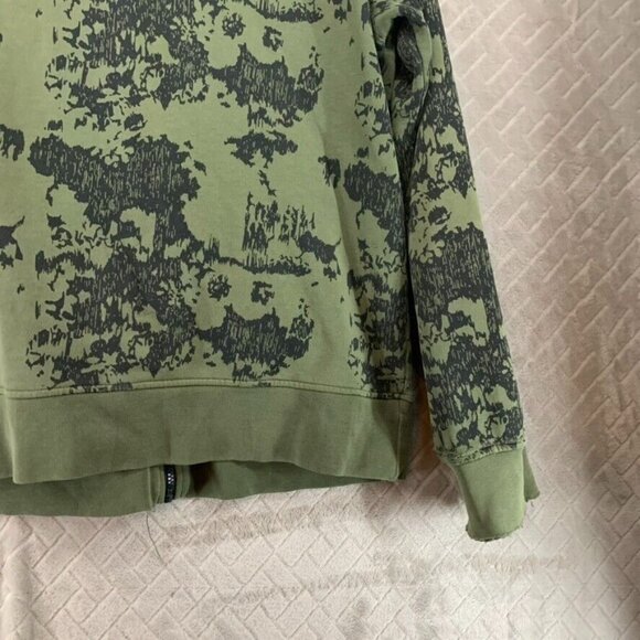Empyre Mens M Hoodie Sweatshirt Army Green Camo Full Zip Distressed VNT Y2K - Picture 13 of 13